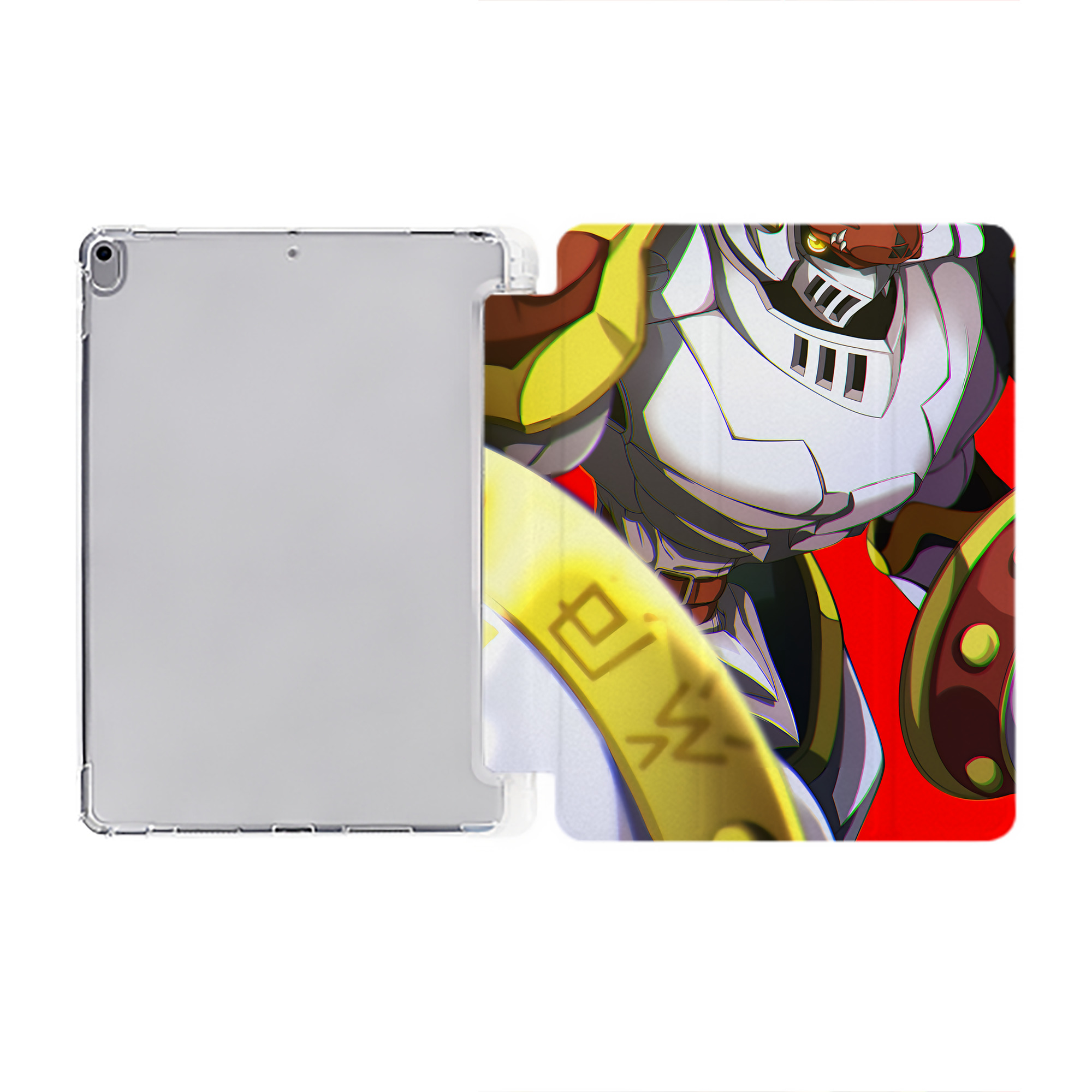 （画像用） Digimon デジタルモンスター/デジモン IPad ケース ペン収納付き 三つ折りスタンド PUレザー×シリコン 対応機種9.5/10.5/10.9インチ